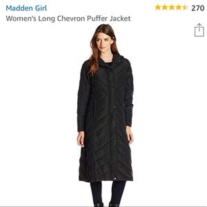 Madden Girl Long Parka, Black Medium, Women